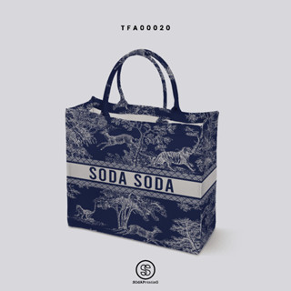 กระเป๋า Book Tote Bags ใส่ชื่อได้ ลาย FOREST รหัส TFA00020 #SOdAbag #SOdAPrintinG #กระเป๋าผ้า