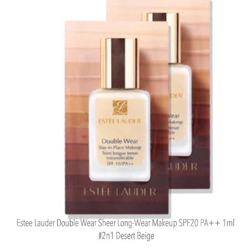 Estee Lauder Double Wear Stay-in-Place Makeup SPF10/PA++ ขนาด1ml สี2n1 Desert Beige