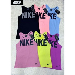 Nike เสื้อกล้ามใส่คลุมสปอร์ตบราออกกำลังกาย ผ้าระบายอากาศดี ยืดหยุ่น