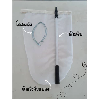 สวิงจับแมลง (sweep net) ตาข่ายจับแมลง สำหรับสำรวจและเก็บตัวอย่างแมลง