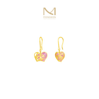 Mongkon Gold ทองคำแท้บริสุทธิ์สูง 96.5% ต่างหู Love Day