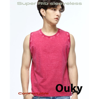 เสื้อยืด Ouky  คอกลมแขนกุดของแท้ ผ้าคอตตอน 100%