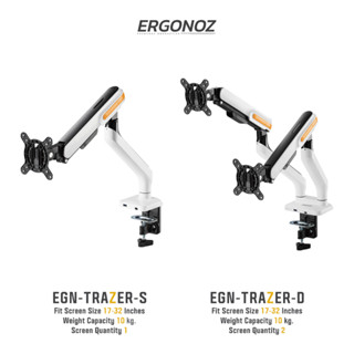 ERGONOZ รุ่น TRAZER  ขาตั้งจอคอม แขนจับจอ ขาตั้งจอ ขาตั้งจอคอมพิวเตอร์ Monitor Arm สำหรับหน้าจอ 17 - 32 นิ้ว