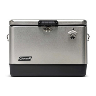 โค้ด "ASC700M" ลดทันที 10% สูงสุด 700..Coleman JP 54 QT Steel Belted Cooler Silver/Black