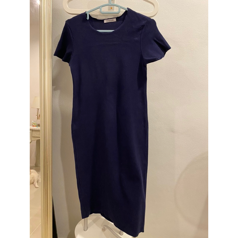 เดรสยาวสีกรม #Hofstore