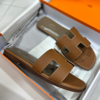 รองเท้าแตะ HERMES SANDAL leather มาเเล้ว   series code ทุกคู่  งานออริโรงงานสวย