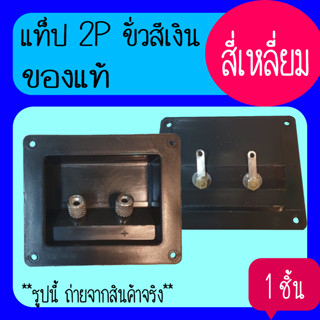 4. แท็ป 2P สี่เหลี่ยม ขั้วสีเงิน