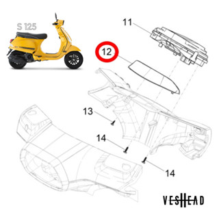 บังไมล์ Vespa S125 สีดำ เบิกศูนย์ นิวเวสป้า