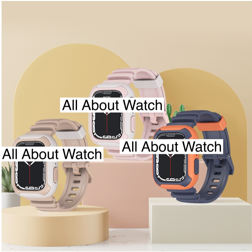 รุ่นใหม่ สายนาฬิกาพร้อมเคสทูโทน ใช้ได้กับ Smart Watch 8 7 6 5 4 Se Smart Watch X8PromaxBig HW67Plus 