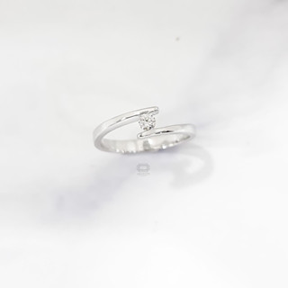 💎Amantio Diamond💎 แหวนเพชรแท้เม็ดเดี่ยว 10ตัง เพชรแท้น้ำ99 ทองแท้18k