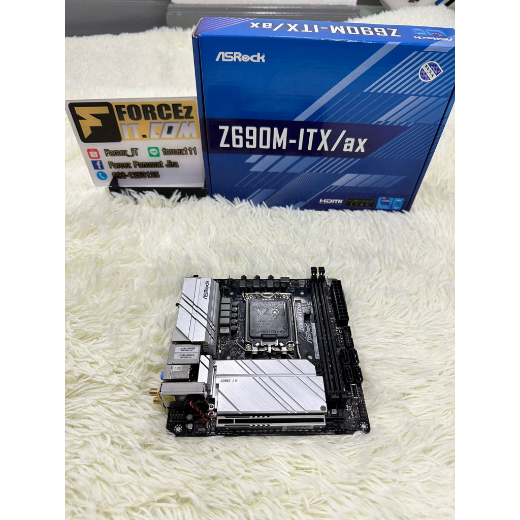 🔥ส่งเร็ว🔥MAINBOARD (เมนบอร์ด) 1700 ASROCK Z690M-ITX/AX (DDR4)