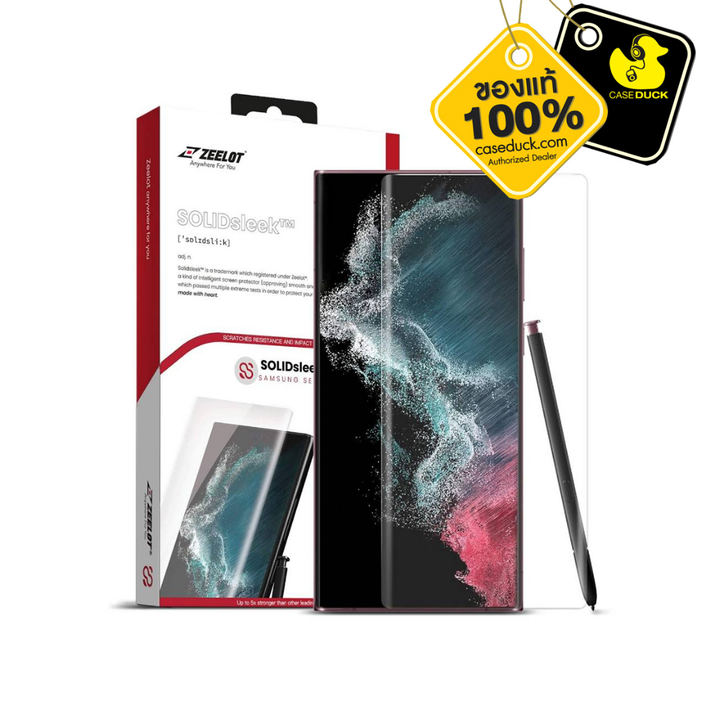 Zeelot  Solidsleek 3D UV Loca Temrered Glass Clearฟิล์มสำหรับ  Samsung Galaxy S23 Ultra