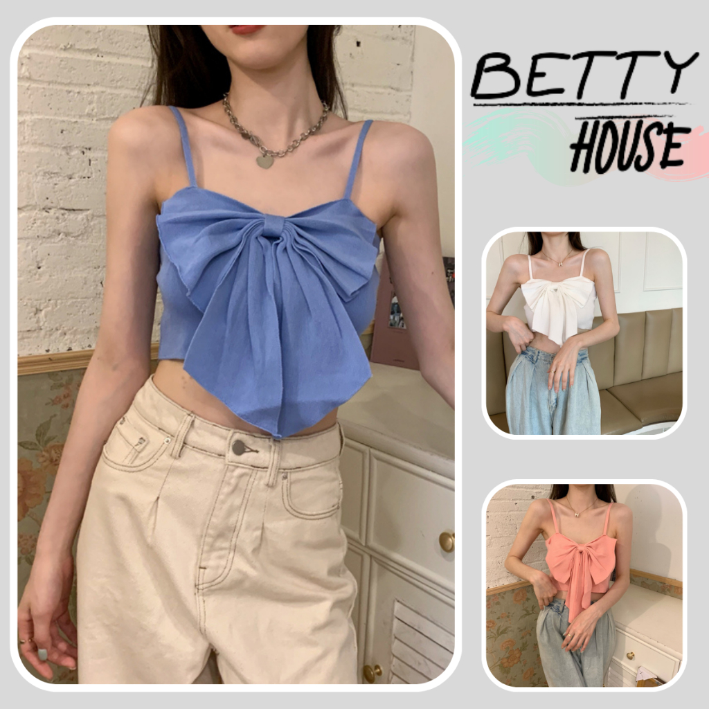 Betty House🎀 เสื้อกันหนาวถัก🍍เสื้อสเวตเตอร์ผูกโบว์ สาวฮอตใส่ได้ ขนาดพอดีตัว สีสดและโดดเด่น🌟พร้อมส่ง 💥พร้อมส่งจากกทม มาถึงใน 3-5 วัน