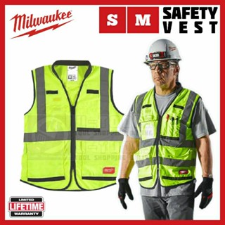 เสื้อเซฟตี้สะท้อนแสง ไซส์ S/M ; MILWAUKEE HIGH VISIBILITY PERFORMANCE SAFETY VEST (48-73-5081)