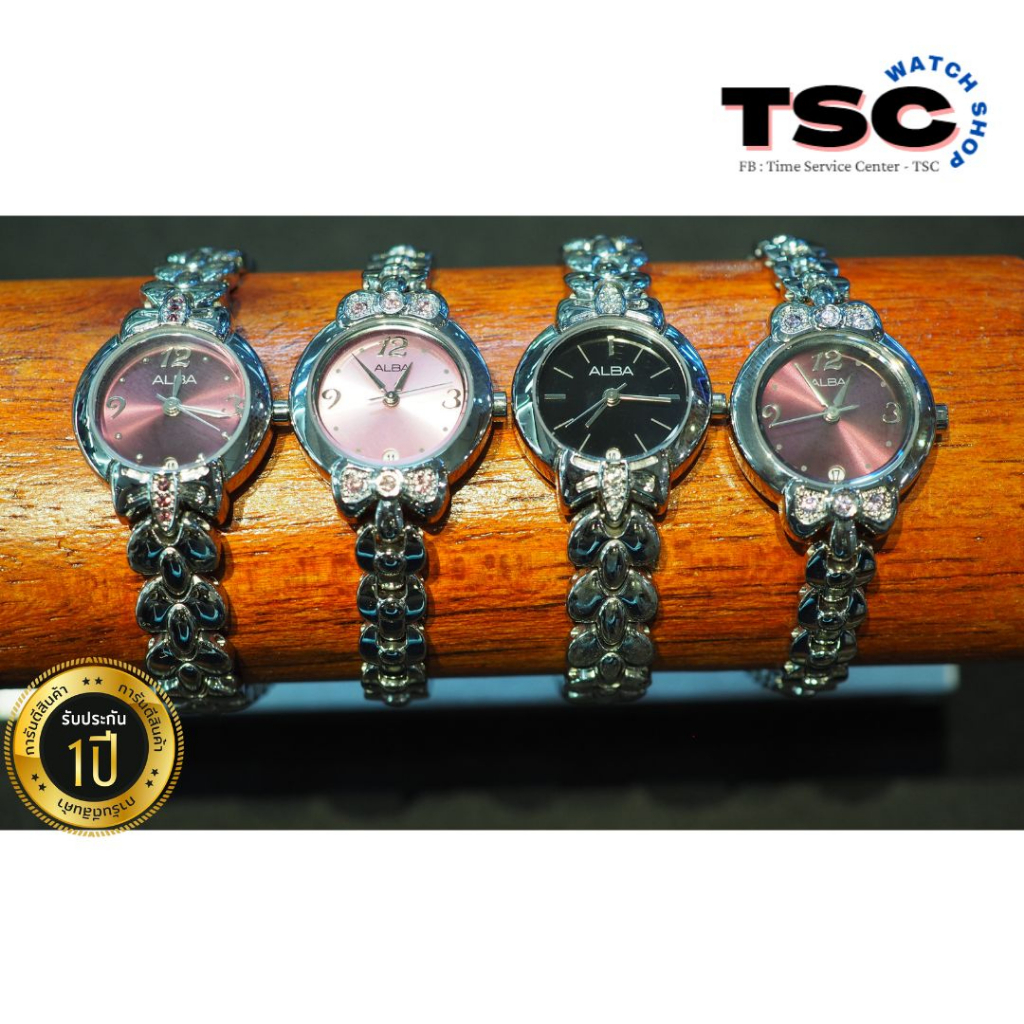 (ของแท้ ประกันศูนย์100%)นาฬิกาข้อมือผู้หญิง ALBA สายสแตนเลส ระบบควอตซ์