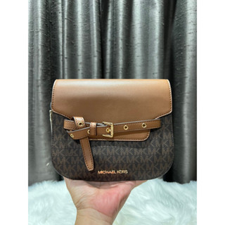 MICHAEL KORS EMILIA 35S2GU5C1B BROWN SM SADDLE XBODY