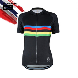 เสื้อจักรยานผู้หญิง RACE DAY (Black UCI) ไซต์ใหญ่