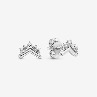 [พร้อมส่ง สินค้าแท้ 💯] แถมกล่อง Pandora Tiara Wishbone Stud Earrings