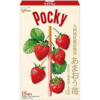 Ezaki Glico Giant Pocky Amaou สตรอเบอร์รี่ 15 ถุง 15 ถุง ขนมป๊อกกี้ ขนาดใหญ่ ส่งตรงจากญี่ปุ่น