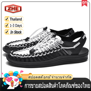 ZHE【จัดส่งในไทย 1-3 วันได้รับ】รองเท้าแตะรัดส้น เชือกถักสาน รองเท้าเดินป่า Sandals SD31 ชาย หญิง