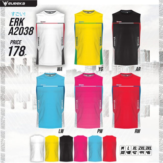 ขายส่งแพ็ค10ตัว เสื้อกีฬาแขนกุด Eureka ERK A2038 ขายส่ง