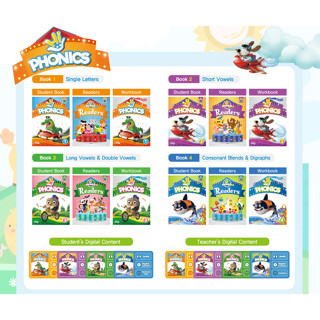 Hi Phonics #1-4  Texbook+Readers+Workbook+Included Digital Content program