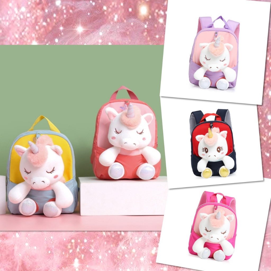 ❤ กระเป๋าเป้ สะพายหลัง ยูนิคอร์น กระเป๋านักเรียน เกรดพรีเมี่ยม สไตล์เกาหลี ❤