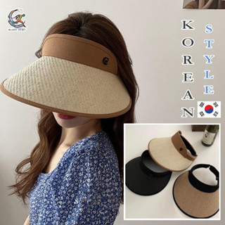 05T10 หมวกสาน Visor ปีกกว้าง สไตล์เกาหลี หมวกสานกันแดด หมวกตีกอล์ฟ สวย เรียบหรู ดูดี มีสไตล์ สินค้าพร้อมส่ง