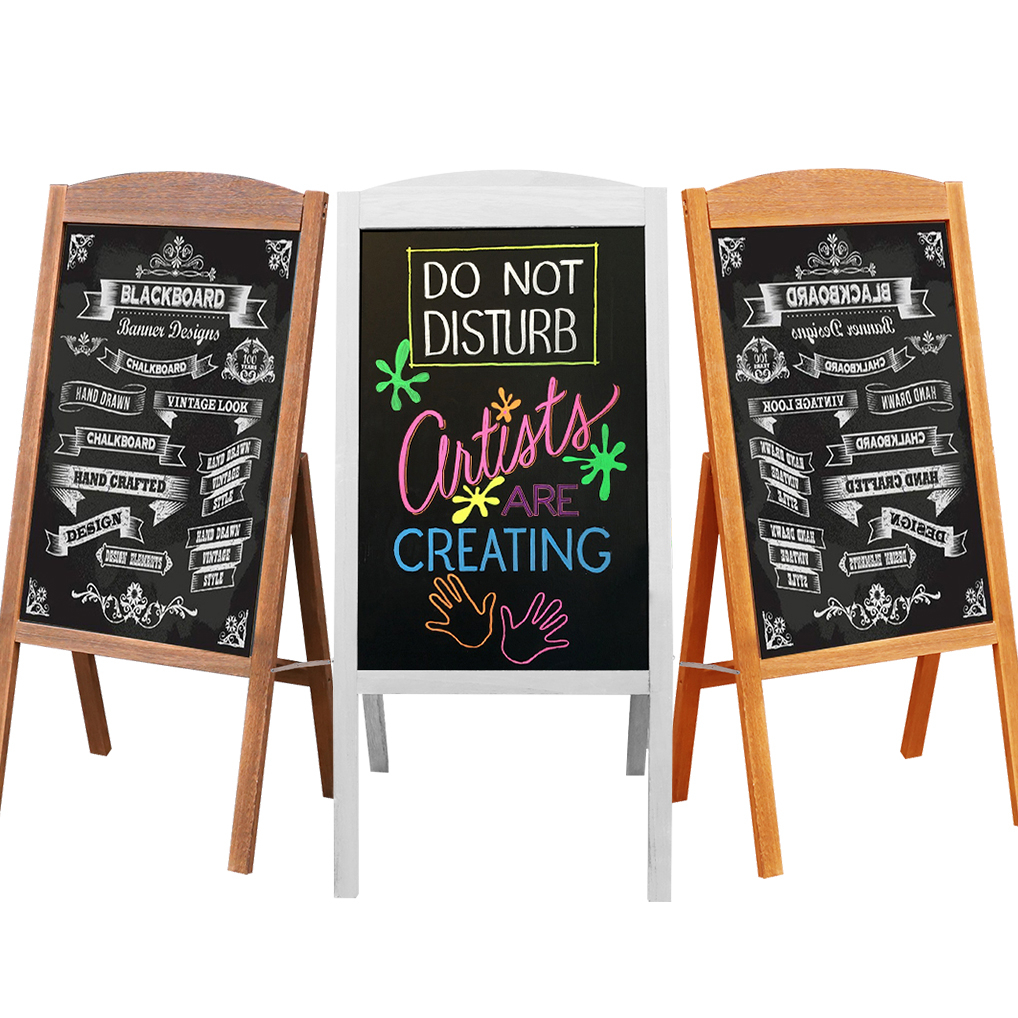 กระดานดำ กระดานขาตั้ง Office Wood Menu Message Board Magnet Display Blackboard Chalkboard