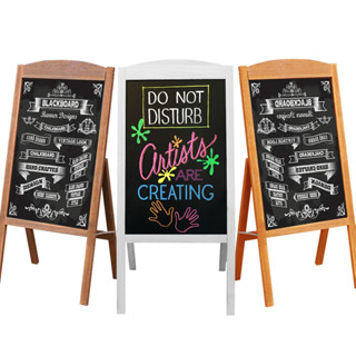 กระดานดำ กระดานขาตั้ง กระดานวาดรูป กระดานร้านกาแฟ Office Wood Menu Message Board Magnet Display Blackboard Chalkboard