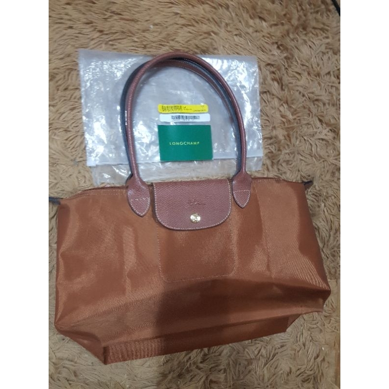 กระเป๋า Longchamp มือสอง สี cognac size M หูยาว