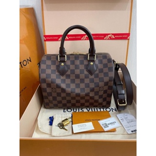 กระเป๋า​louis​ vuitton speedy 25แท้​100​%ส่งฟรีมีของแถมused