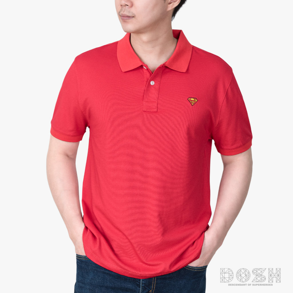 DOSH MEN'S POLO SHIRT'S SUPERMAN เสื้อโปโล XS-2XL 9DSMP5007-RE