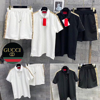 ชุดเซทผู้ชาย Gucci 🏷️เสื้อ + กางเกงขาสั้น 👨🏻Hiend 1:1 | เสื้อผ้าแบรนด์เนม