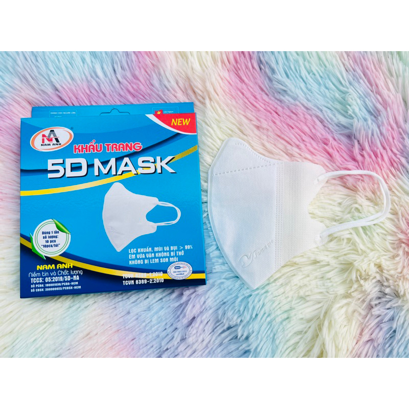 หน้ากากอนามัย Famapro งานกล่อง 10 ชิ้น แมส 5D 3D แมสหน้าเรียว ผู้ใหญ่