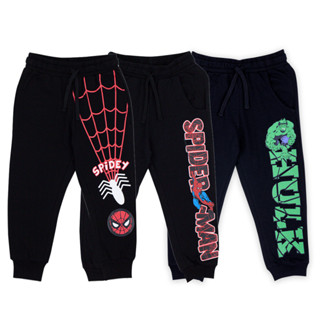 Marvel Boy Pants Spider-man&amp;Hulk -กางเกงขายาวเด็กมาร์เวล พิมพ์ลายสไปเดอร์แมน ฮัค  สินค้าลิขสิทธ์แท้100% characters studio