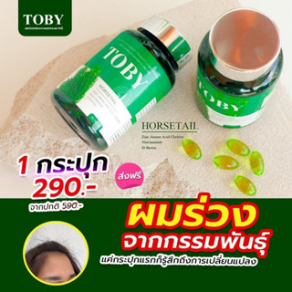 🔷ของแท้100% Toby Horsetail โทบี้วิตามินลดผมร่วง🔷 วิตามินลดผมร่วง  ทำให้รากผมแข็งแรง เพิ่มความยืดหยุ่นให้เส้นผม