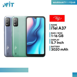 Itel A37 (1+16GB) มือถือจอ 5.7 นิ้ว แบตเตอรี่ 3020 mAh กล้องออโต้โฟกัส 5MP+AI พร้อมสแกนใบหน้า // ประกันศูนย์ไทย 1 ปี