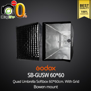 Godox Softbox SB-GUSW 60*60 cm. With Grid - [ Bowen Mount ] Quad Umbrella Softbox วิดีโอ รีวิว Live ถ่ายรูปติบัตร