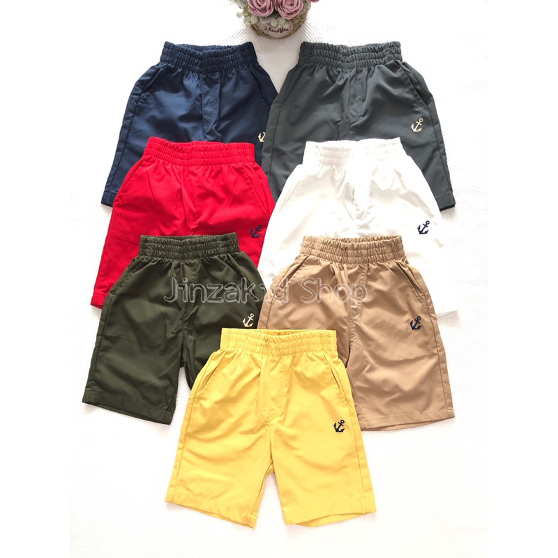 Best Seller #กางเกงขาสั้นผ้าสีเด็กไม่ยับง่าย1-12ขวบ หนัก10-40โล ผ้านิ่มใส่สบาย พร้อมส่ง