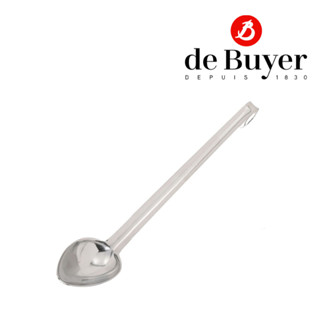 de Buyer 3982.10 ST.Steel Btraight Dasting Spoon Green/ ทัพพียาว