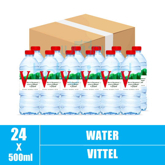 🌟พร้อมส่ง🌟Vittel Still Water PET 500 ml. น้ำแร่ธรรมชาติ 500 มล 24 ขวด