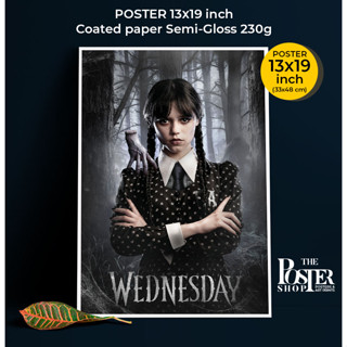 Wednesday Poster (TV series) ‎ โปสเตอร์ เวนส์เดย์ แอดดัมส์ Jenna Ortega, ‎Christina Ricci, Gwendoline Christ 33x48 cm