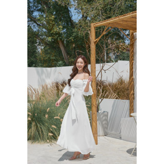 Pirunya - Long Dress 13 เดรสยาว แขนพอง แต่งระบาย