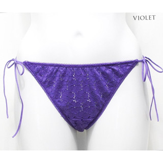 Annebra กางเกงใน ทรงจีสตริง ผ้าลูกไม้ G-String Panty รุ่น AU3-757 สีม่วง,สีขาว