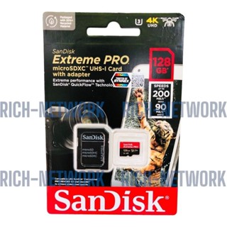 (ของแท้ 100%) เมมโมรี่ SanDisk 128G U3 Extream Pro Micro SDHC UHS-I 4K UDH