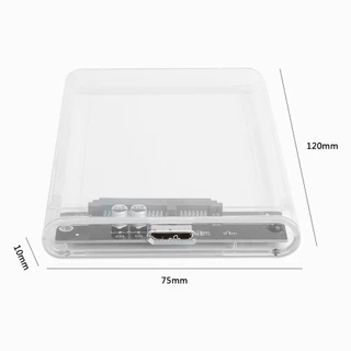 Actual HDD Case SSD Enclosure 2.5inch ฮาร์ดไดรฟ์ USB 3.0 แบบใส รองรับโปรโตคอล UASP สําหรับ 7-9.5 มม. ขนาด 2.5 นิ้ว