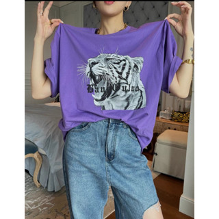 (พร้อมส่ง) 1⃣9⃣5⃣🆕🐯🐅🐆🌟เสื้อยืดoversize  …✅งานป้าย Zara. ✅ลายเสือ