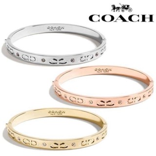 🌺กำไล Coach Kissing C Hinged Bangle Plated metal