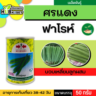 ศรแดง 🇹🇭 บวบเหลี่ยมลูกผสม ฟาโรห์ F1 ขนาดบรรจุประมาณ 50 กรัม อายุเก็บเกี่ยว 38-42 วัน